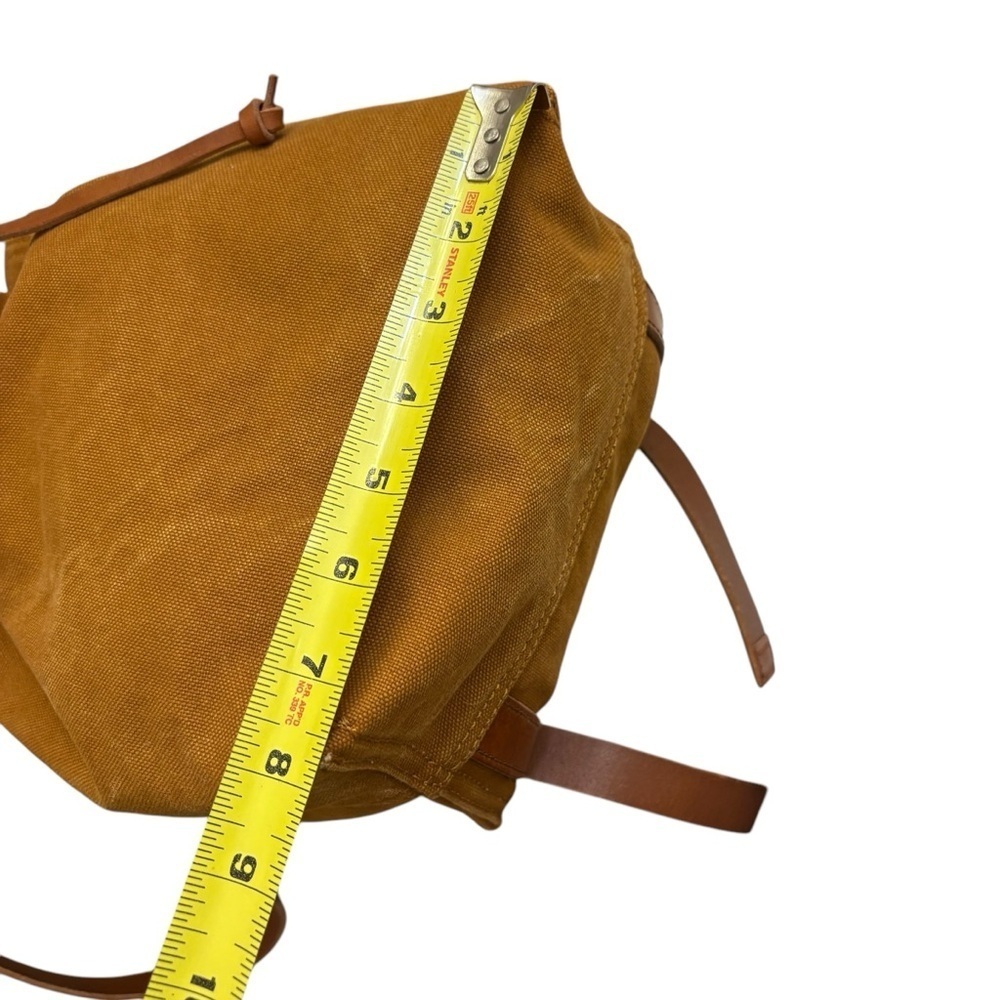 MADEWELL Brown Canvas SOMERSET Drawstring Leather Strap Backpack - Picture 8 of 10